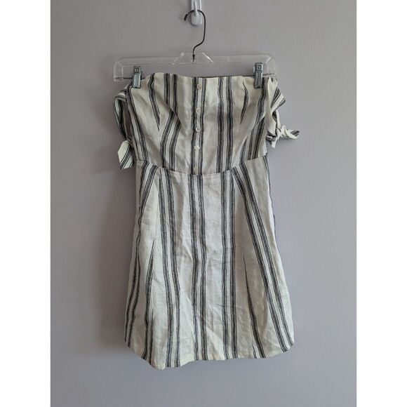 Reformation Arnaut Linen Off the Shoulder Mini Dress size 2 - Picture 2 of 6